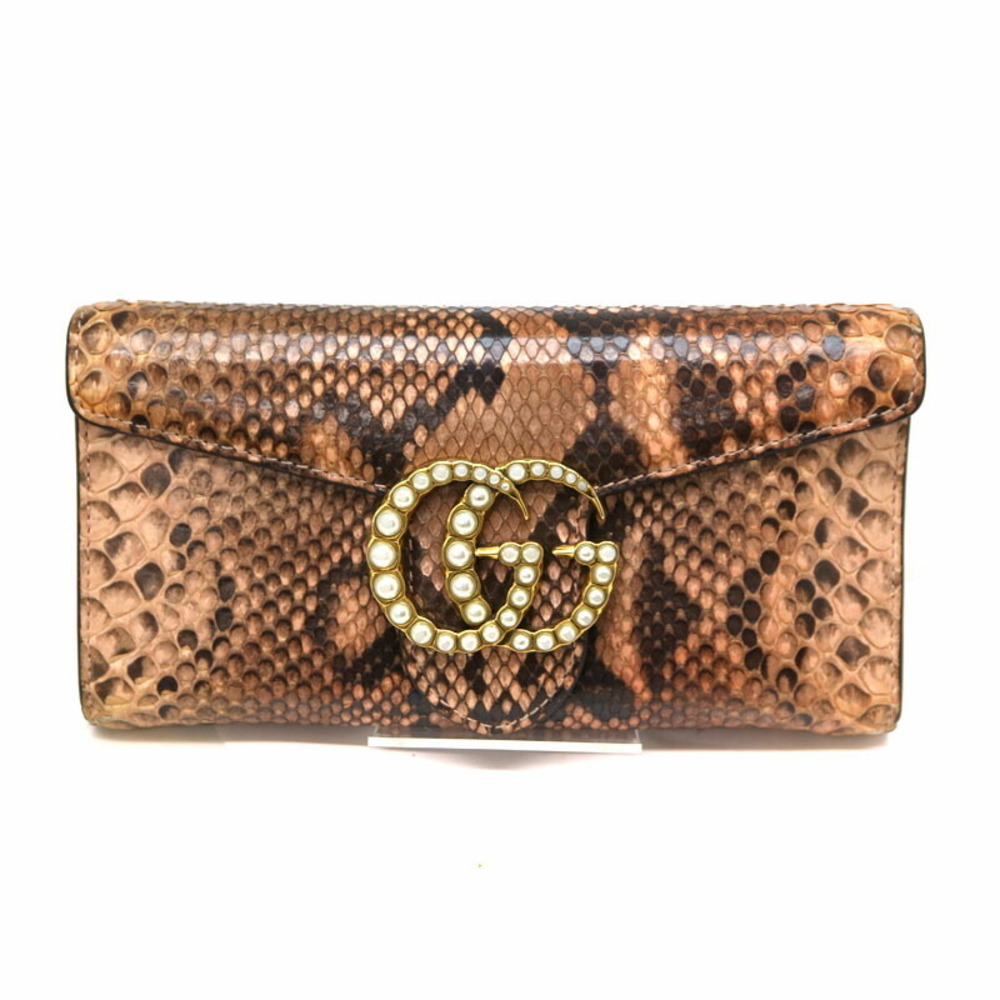 Gucci Gg Leather Wallet Pink Python - image 2
